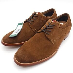 Fairlane Mens Size 9.5 McKellar Suede Lace-Up Derby Dress Shoes Brown Stitch Fix